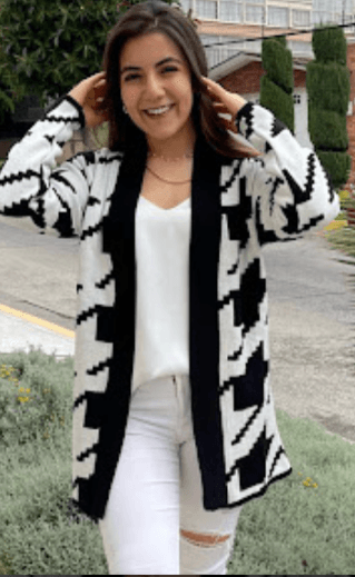 Ensamble pata de gallo con cinta