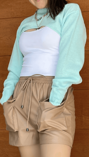 Sueter super corto liso 6