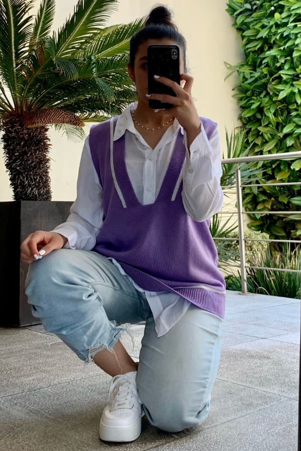 Chaleco largo cuello V/V 2