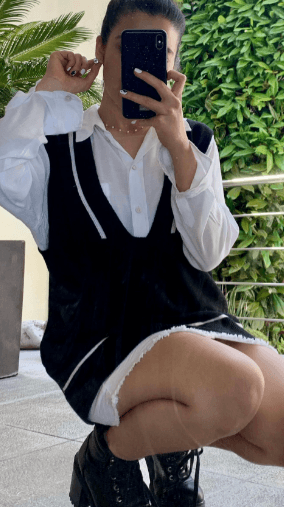 Chaleco largo cuello V/V 4