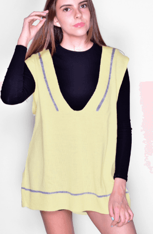 Chaleco largo cuello V/V