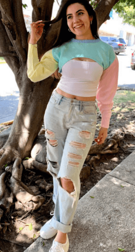 Sueter super corto combinado 4