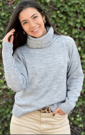 Sueter liso cuello alto - Imagen 1