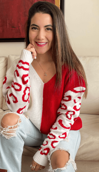 Sueter bicolor cuello amplio detalle jaguar 5