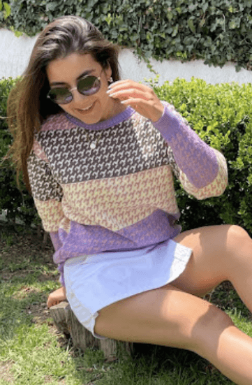 Sueter pata de gallo con colores variados