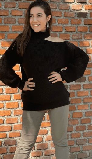 Sueter liso hombro descubierto 3