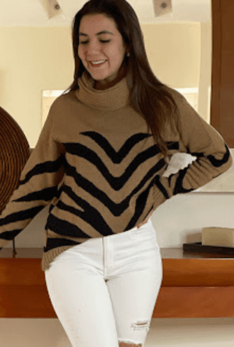 Sueter zebra cuello alto 4