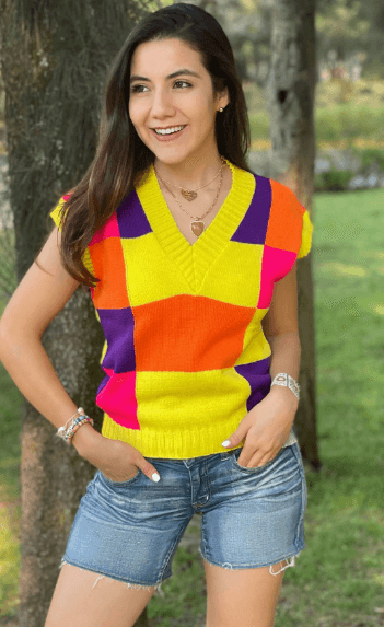 Chaleco colores en cuadros