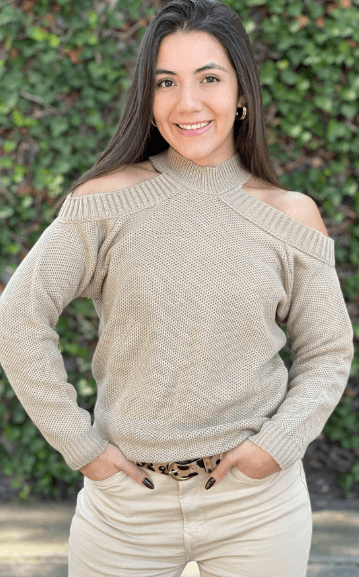 Sueter liso hombros descubiertos panal 3