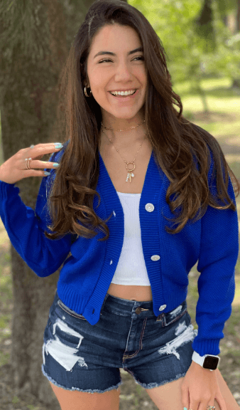 Sueter corto panal con botones - Imagen 1