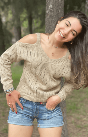 Sueter V cruzado manga larga 3