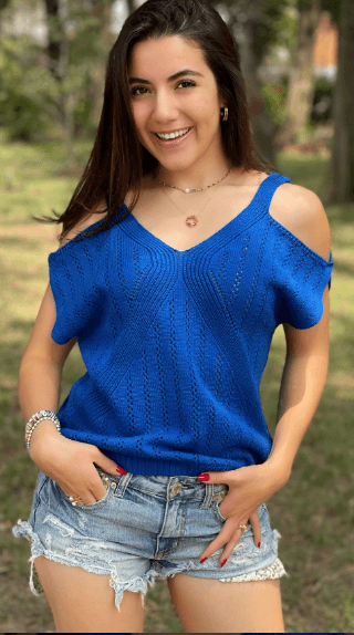 Sueter V cruzado manga corta 2