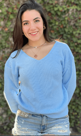 Sueter cuello V panal 2