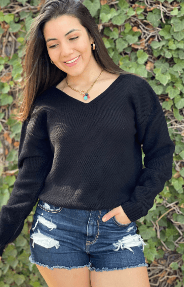 Sueter cuello V panal 8