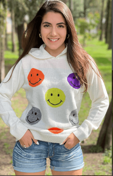 Sudadera caritas colores con capucha 2