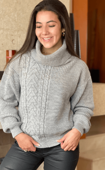Sueter trenza cuello alto 2