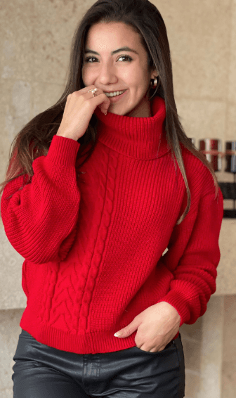 Sueter trenza cuello alto 5
