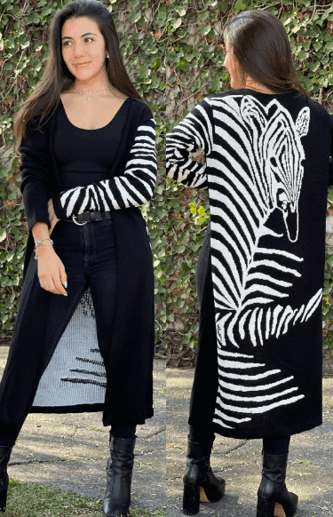 Ensamble maxi mitad zebra