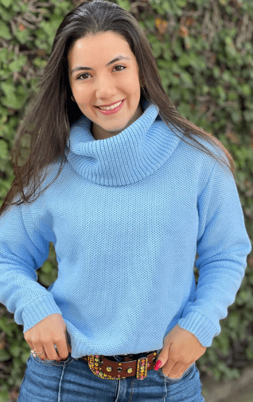 Sueter cuello de tortuga panal - Imagen 1