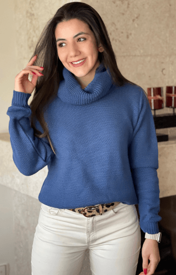 Sueter cuello de tortuga panal 2