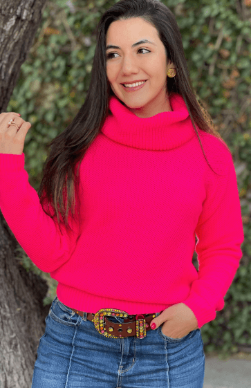 Sueter cuello de tortuga panal 6