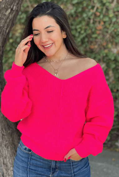 Sueter cuello V perle 5