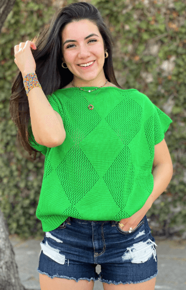 Chaleco rombos calados ojal 8