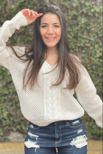 Sueter con trenza en  V y crochet 4