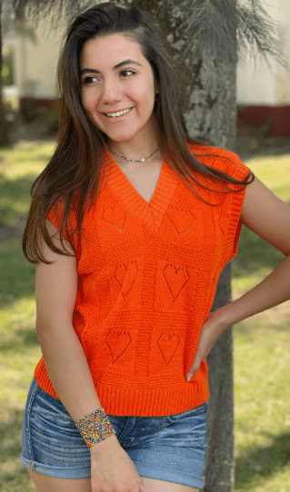 Chaleco corazones calados 4