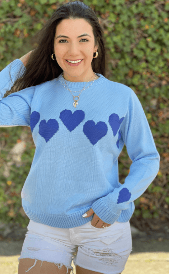 Sueter corazones en linea - Imagen 1