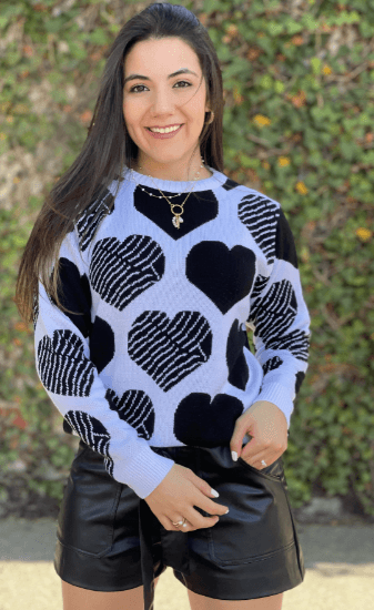 Sueter corazon rayado 3