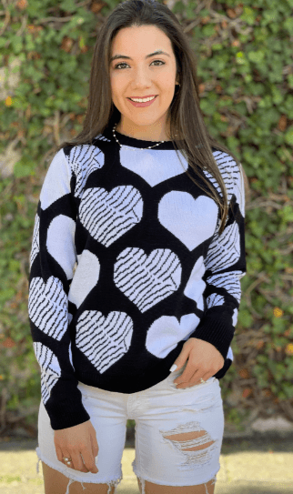 Sueter corazon rayado 4