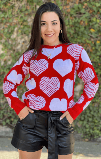 Sueter corazon rayado 5
