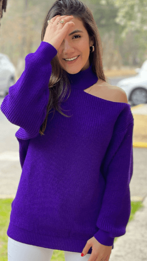 Sueter liso hombro descubierto 6