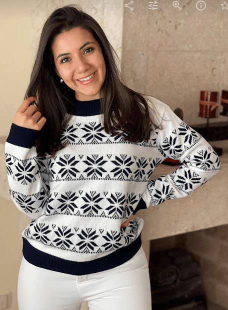 Sueter noche buenas cuello alto - Imagen 1