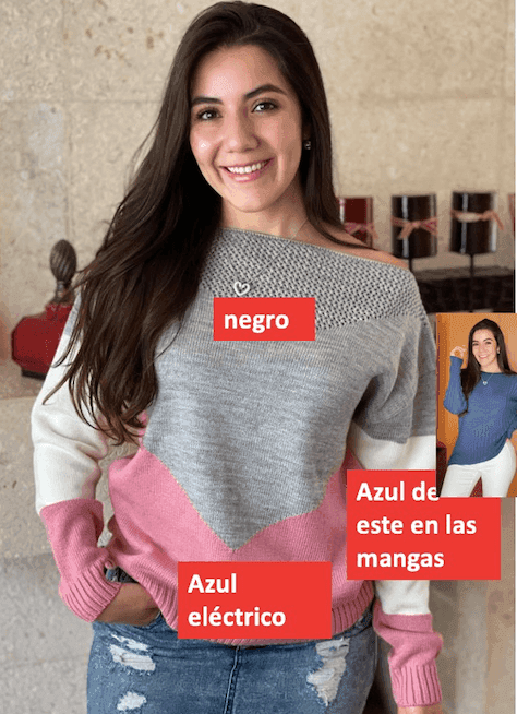 Sueter  con hoyos y franjas 4