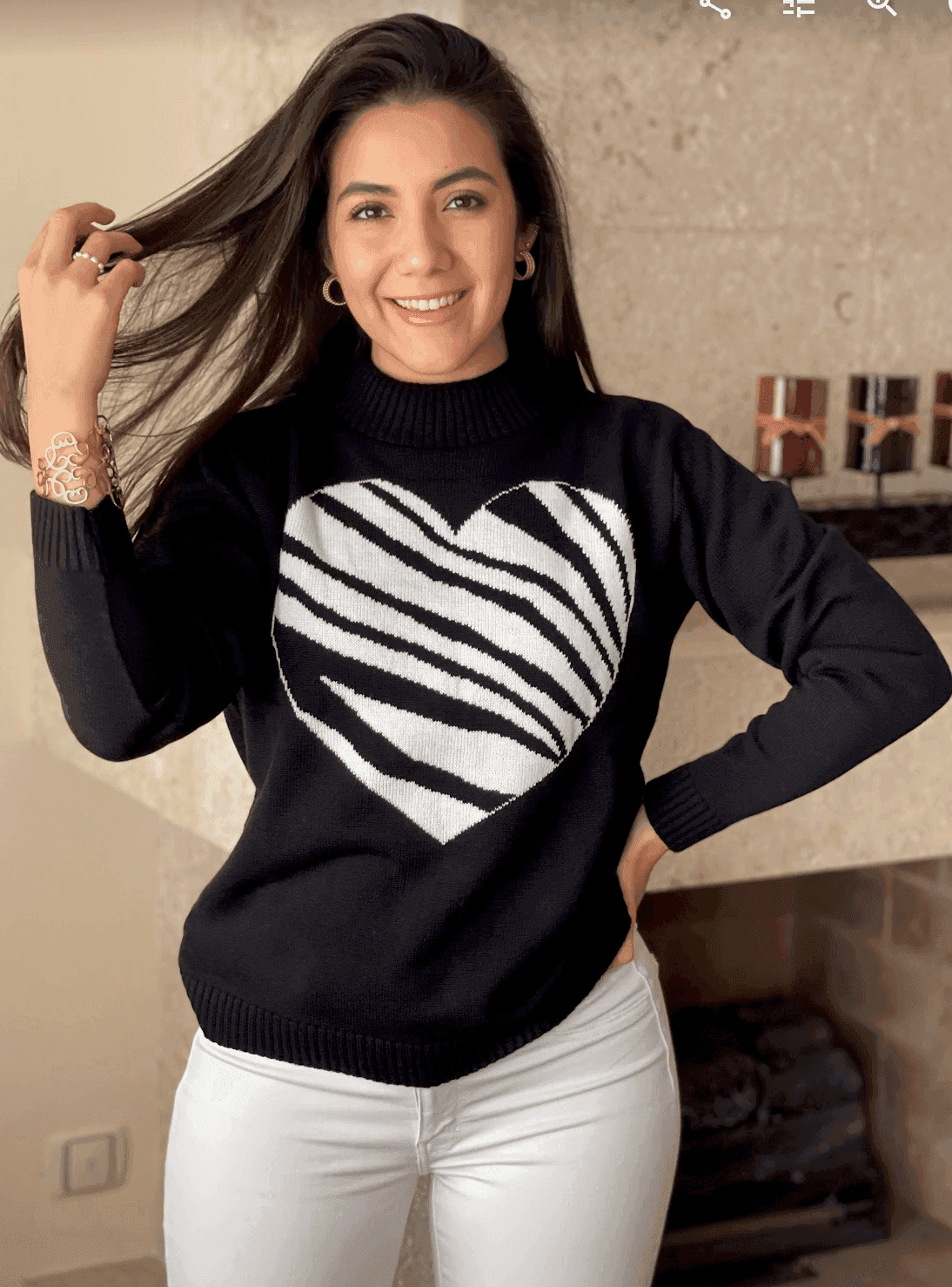 Sueter corazon zebra 2