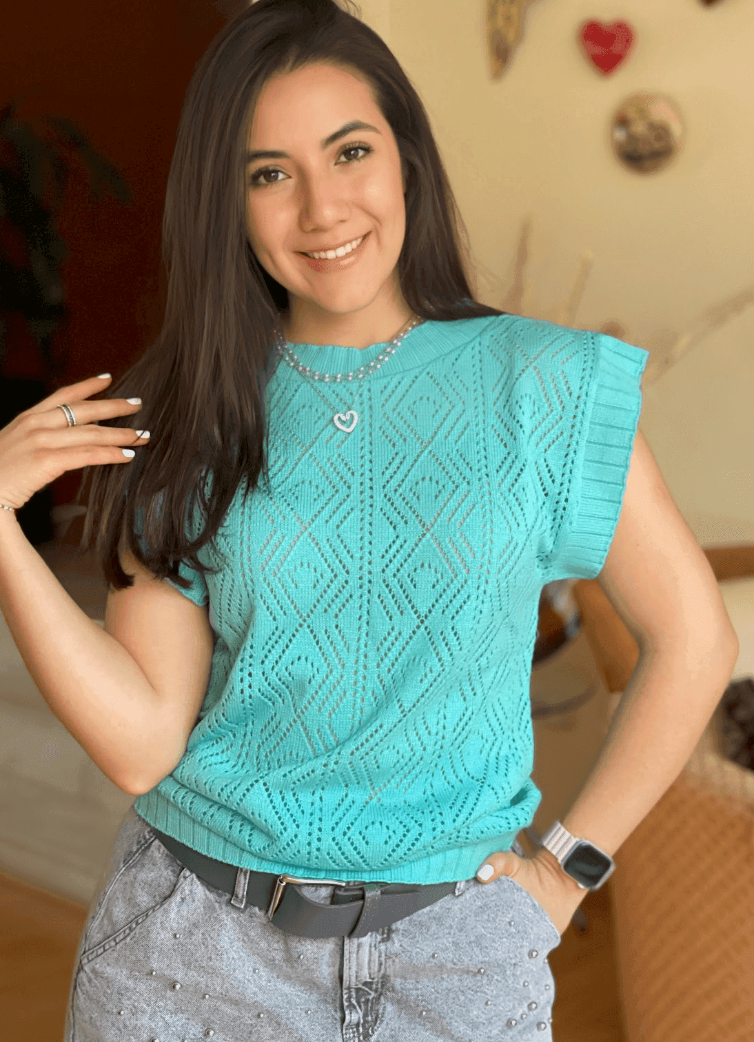 Cheleco calado de rombos 4