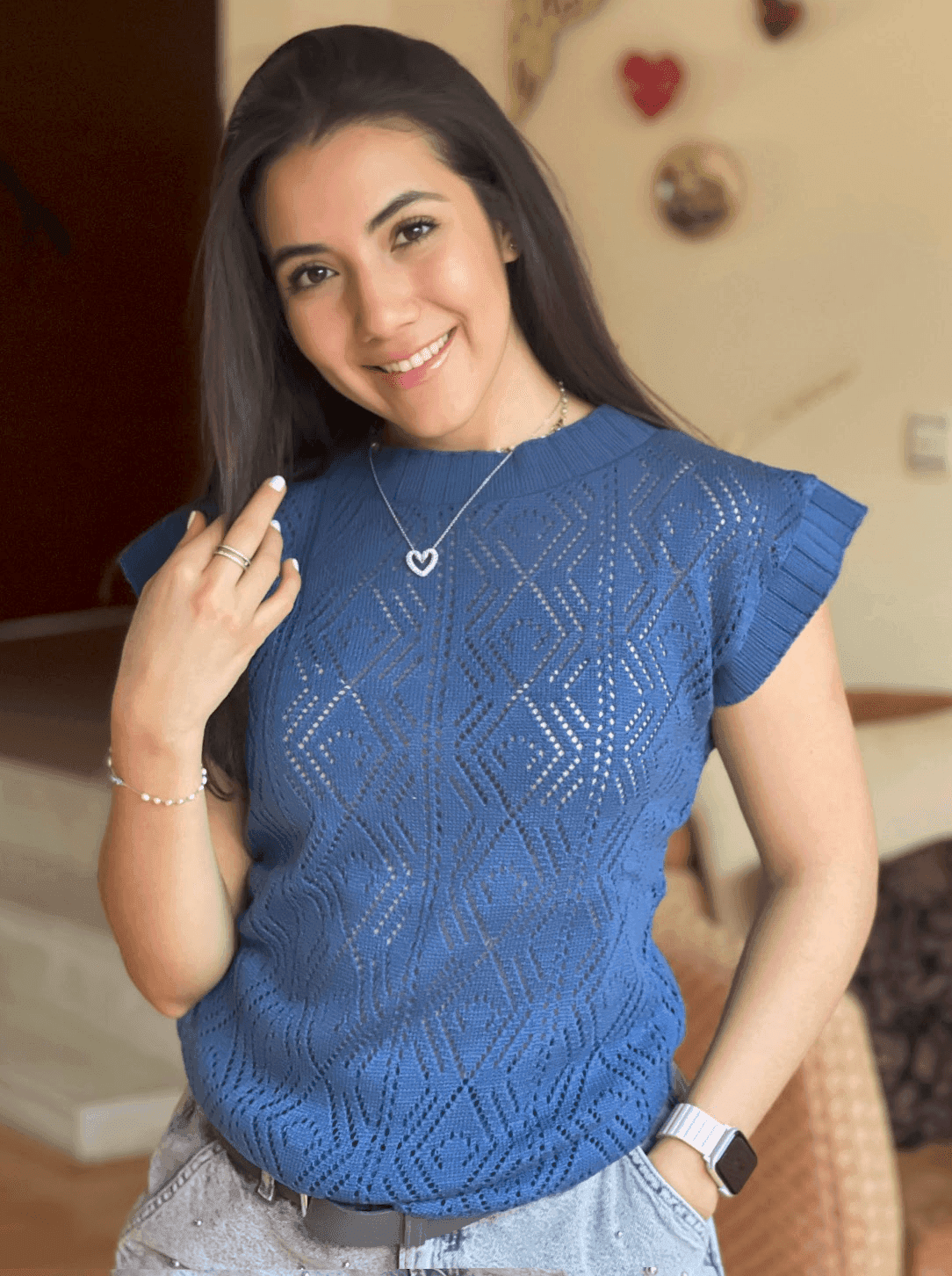 Cheleco calado de rombos 6