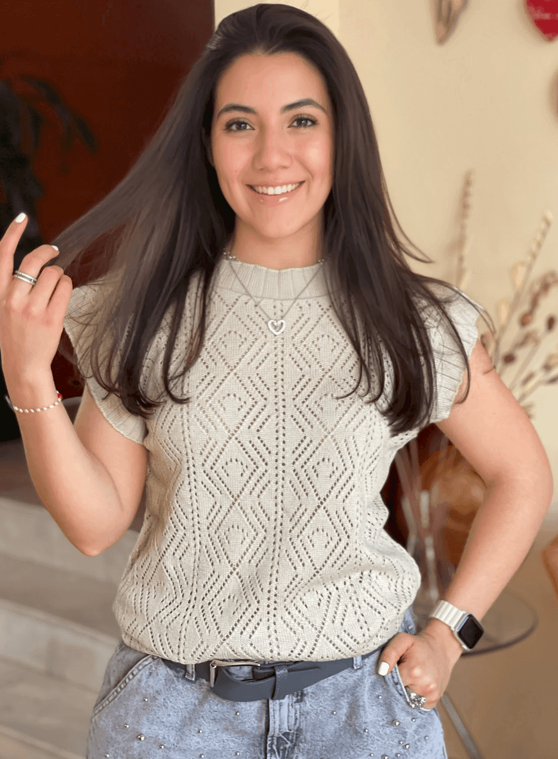 Cheleco calado de rombos 8