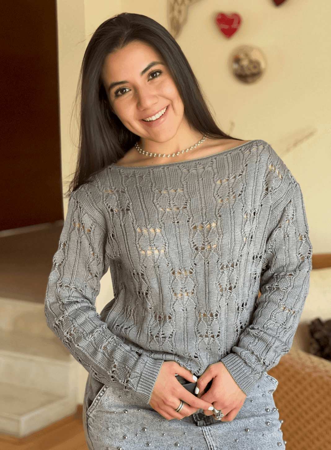 Sueter ojal calado 3 5