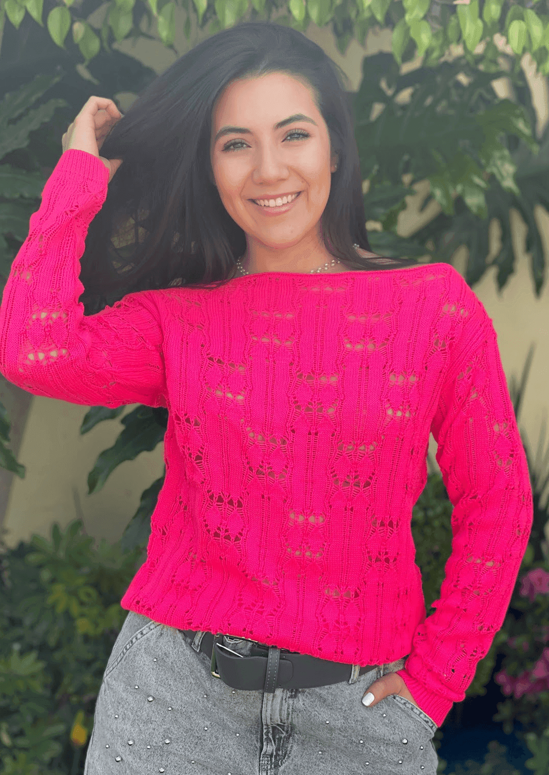 Sueter ojal calado 3 8