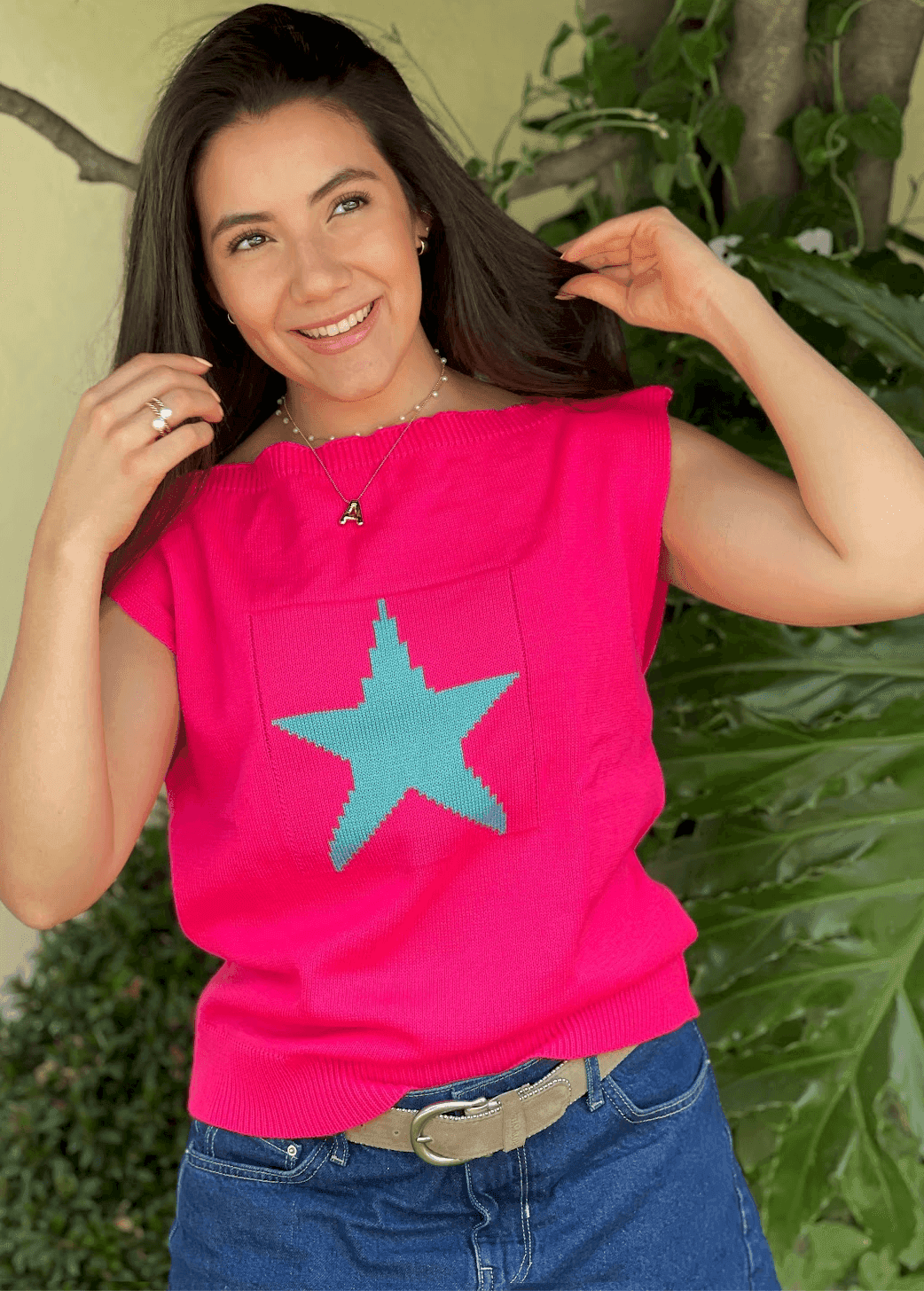  Chaleco ojal estrella liso 3