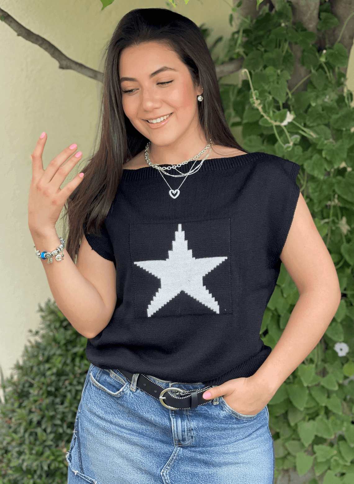  Chaleco ojal estrella liso 5