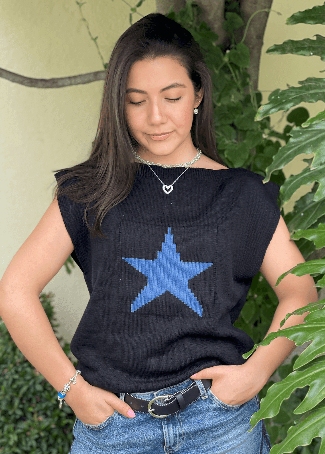  Chaleco ojal estrella liso 7