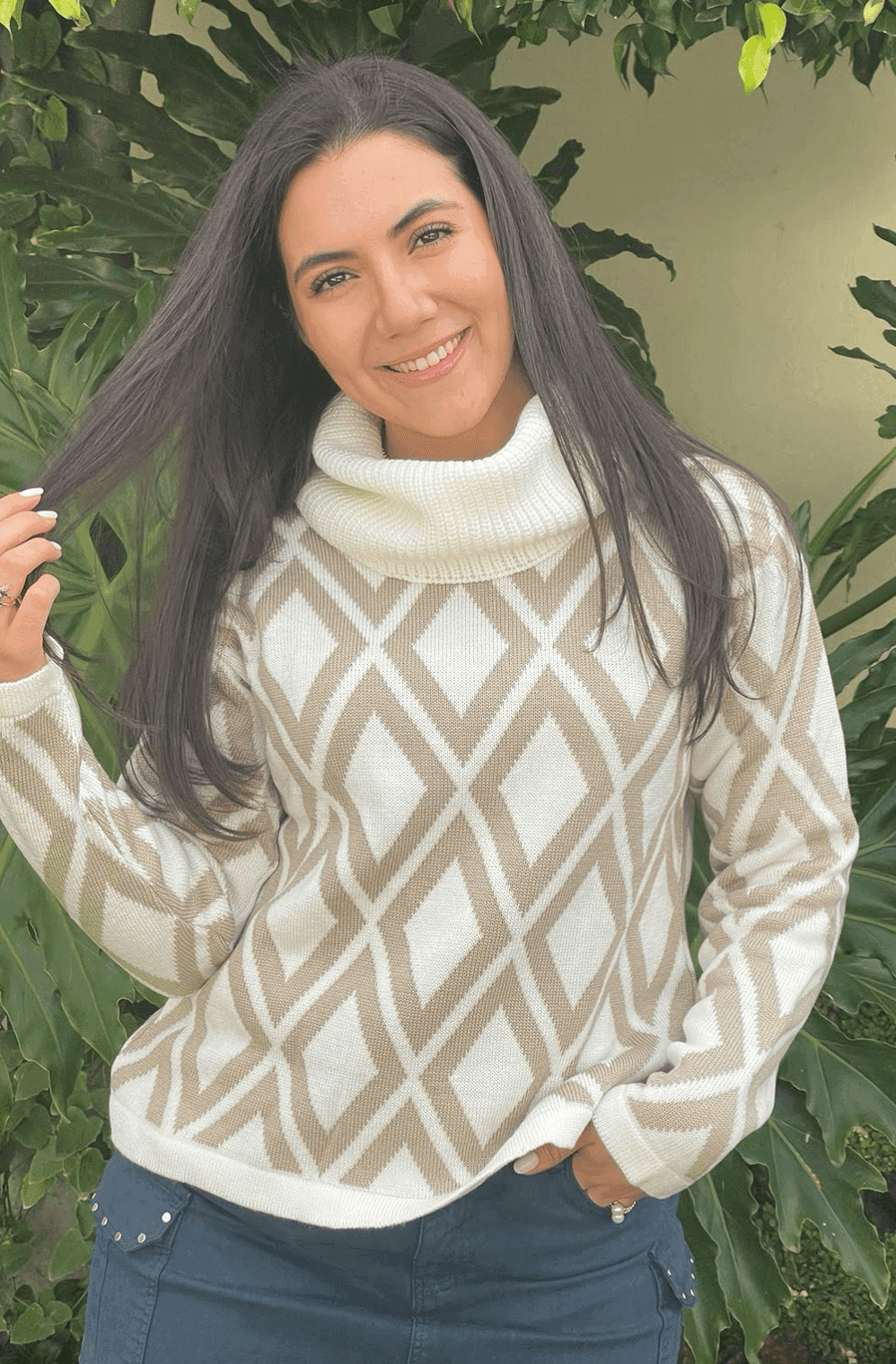 Sueter doble rombo cuello caido 2