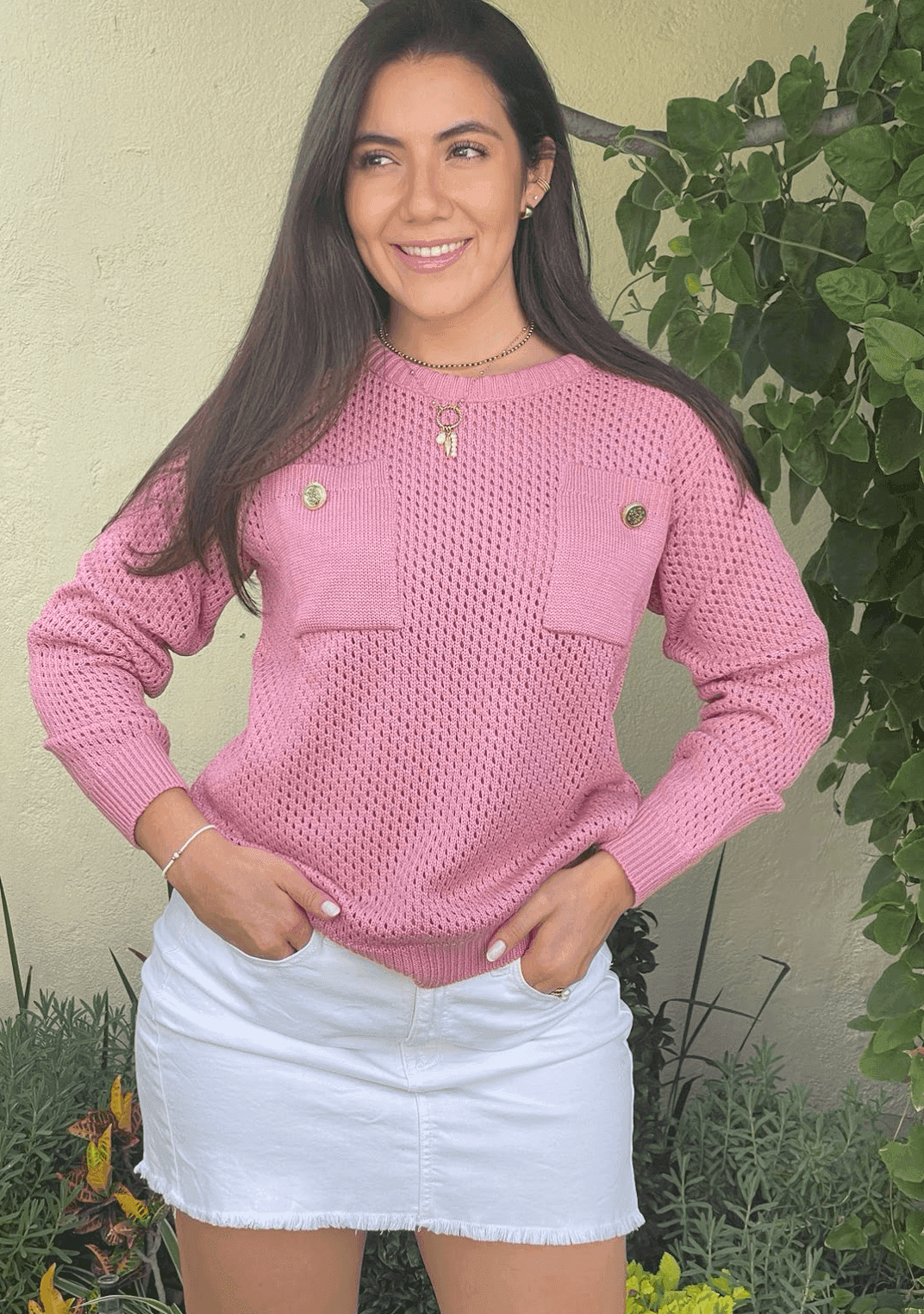 Sueter redondo con carteras - Imagen 1