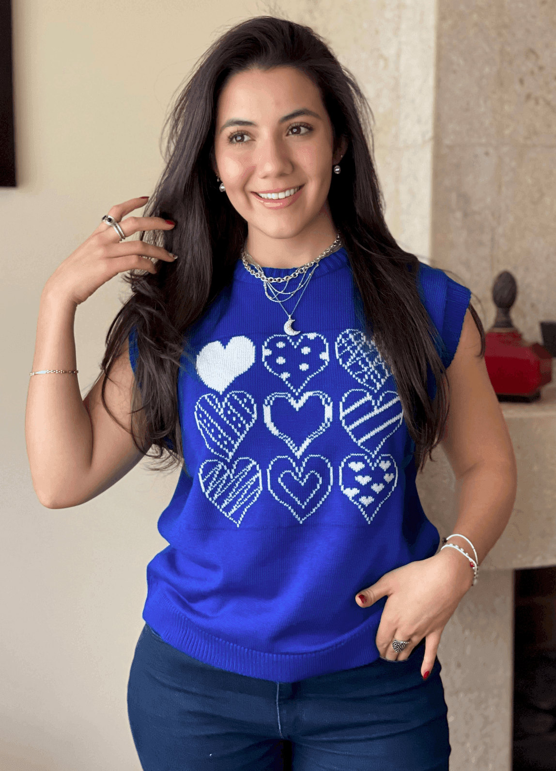 Chaleco tablero corazones 2