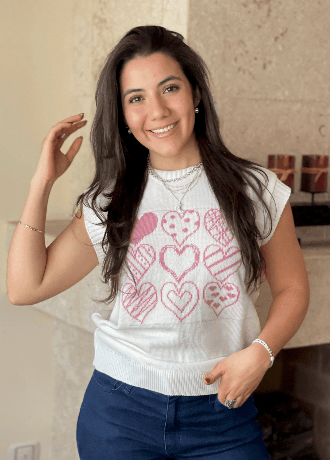 Chaleco tablero corazones 3