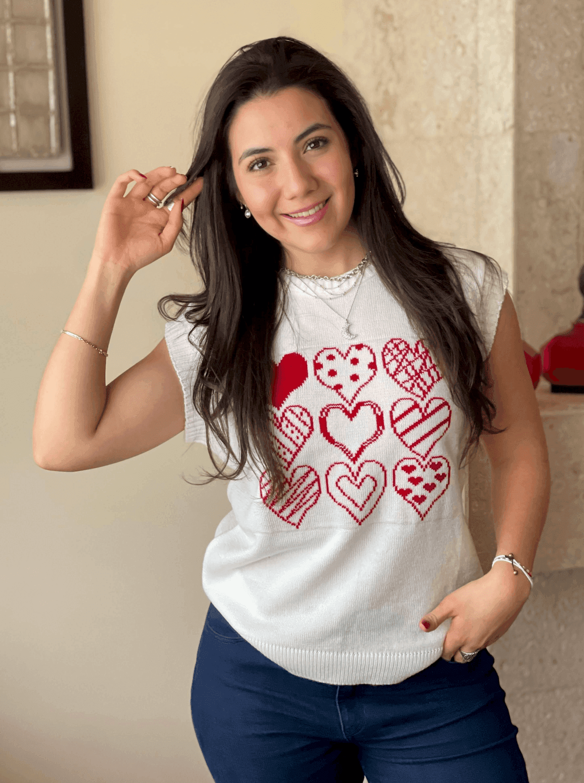 Chaleco tablero corazones 4